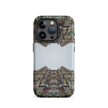Every Deity - Trippy South Indian Temple Iphone Case 15 Pro / Matte Phone Case Mirrored Temple Design South Indian Temple, Mesmerizing
