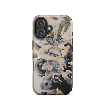 Evolution - Surreal Botanical Art Phone Case Iphone 16 / Matte Abstract Patterned Phone Case Surreal Botanical Art, Darwin Dreamed, Art