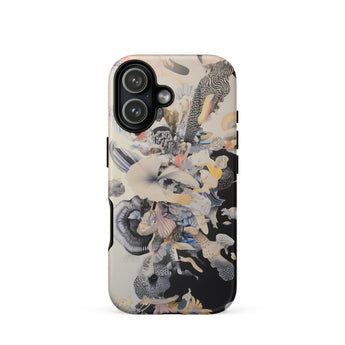 Evolution - Surreal Botanical Art Phone Case Iphone 17 / Matte Iphone 12 Case Abstract Art Design Mix Black Surreal Botanical Art, Darwin