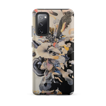 Evolution - Surreal Botanical Art Phone Case Samsung Galaxy S20 Fe / Matte Vibrant Abstract Phone Case Dynamic Collage Black-and-white