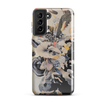 Evolution - Surreal Botanical Art Phone Case Samsung Galaxy S21 Plus / Gloss Vibrant Abstract Phone Case Dynamic Collage Stylized Animals