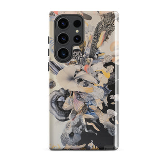 Evolution - Surreal Botanical Art Phone Case Samsung Galaxy S23 Ultra / Gloss Vibrant Abstract Phone Case Dynamic Collage Stylized Animals