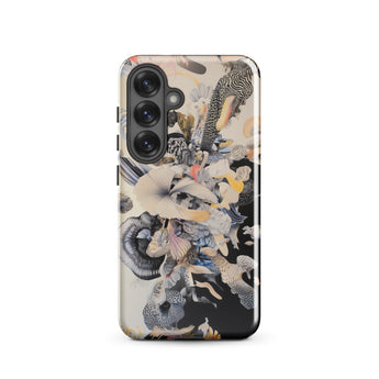 Evolution - Surreal Botanical Art Phone Case Samsung Galaxy S25 / Gloss Vibrant Abstract Collage Animals Flowers, Darwin Dreamed, Iphone