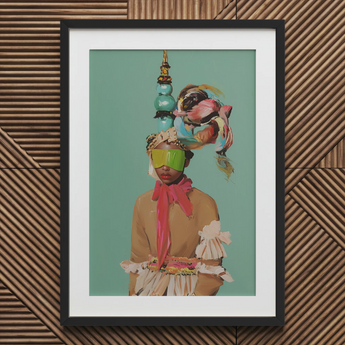 Eye Candy - Avantgarde-Modekunstdruck / Leinwand, 20x30’’ / 51x76cm / Schwarzer Rahmen / Passepartout, Poster, Drucke & visuelle Kunstwerke, Toby Leon