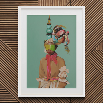 Eye Candy - Avantgarde-Modekunstdruck / Leinwand, 20x30’’ / 51x76cm / Weißer Rahmen / Passepartout, Poster, Drucke & visuelle Kunstwerke, Toby Leon