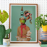 Eye Candy - Avant Garde Fashion Art Print / Canvas Framed Portrait, Striking Form, Prints