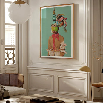 Eye Candy - Avant Garde Fashion Art Print / Canvas Framed Portrait Person Headdress, Striking Form, Prints