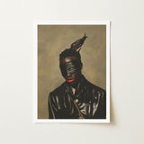 Eye of the Storm - Trans Fetish Mythology Art Print / Canvas Black Leather Jacket Gold Zipper, Velvet Architecture, Prints
