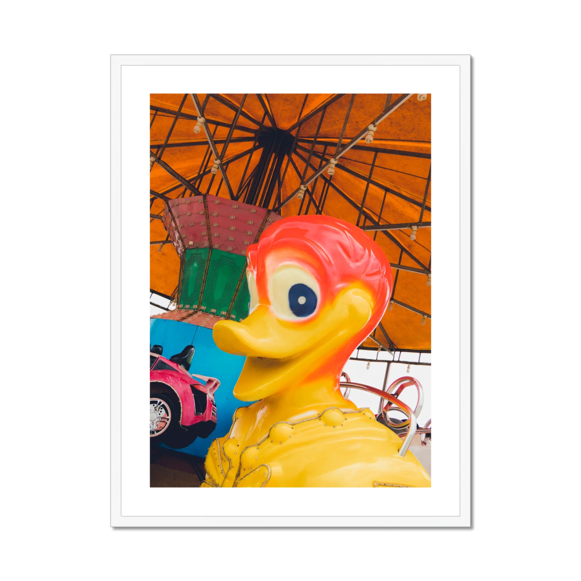 Eye Spy Giclée Print, Yellow Duck Carnival Ride