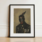 Eye of the Storm - Trans Fetish Mythology Art Print / Canvas Black Framed Portrait Person Leather Jacket, Velvet Architecture, Prints