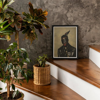 Eye of the Storm - Trans Fetish Mythology Art Print / Canvas Framed Portrait Person Black, Velvet Architecture, Prints