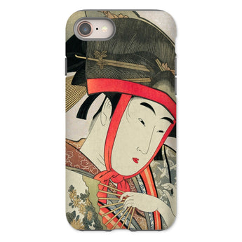 Yoshiwara Suzume - Utamaro Ukiyo-e Phone Case Iphone 8 / Matte Phone Case Traditional Japanese Ukiyo-e Artwork Geisha Red Utamaro Kitagawa,