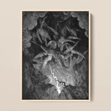 The Fall of Man - Gustave Dore Art Print / Canvas Black-and-white Framed Artwork Dramatic Celestial Scene Winged Figures Milton’s Cosmic