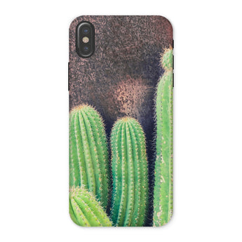 Family Affair - Modern Cactus Iphone Case x / Matte Phone Case Close-up Photograph Green Cactus Plants Striking Iphone Case, Modern