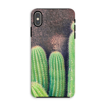 Family Affair - Modern Cactus Iphone Case Xs Max / Matte Phone Case Close-up Photograph Green Cactus Plants Striking Iphone Case, Modern