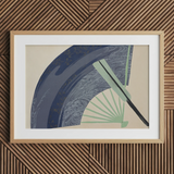 Fan - Kamisaka Sekka Japanese Meiji Art Print / Canvas, 30x20’’ / 76x51cm / Natural Frame / Matboard, Posters Prints & Visual Artwork, Toby