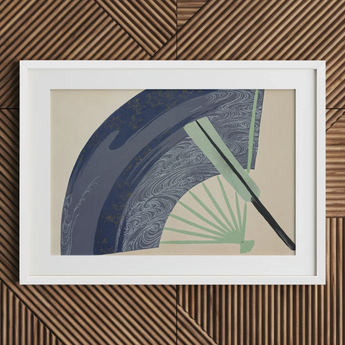 Fan - Kamisaka Sekka Japanese Meiji Art Print / Canvas, 30x20’’ / 76x51cm / White Frame / Matboard, Posters Prints & Visual Artwork, Toby