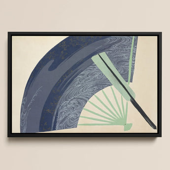 Fan - Kamisaka Sekka Japanese Meiji Art Print / Canvas, 17x12’’ / A3 / Black Frame, Posters Prints & Visual Artwork, Toby Leon