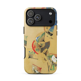 Fans and Stream - Tawaraya Sotatsu Phone Case Iphone 18 Pro Max / Matte Beige Adorned Vibrant Collage Traditional Japanese Edo Period,