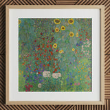 Farm Garden with Sunflowers - Gustav Klimt Art Print / Canvas, Gustav Klimt’s Farm, Klimt’s Farm Garden, Mesmerizing Botanical Wonderland