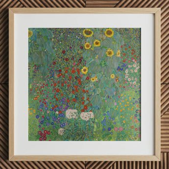 Farm Garden with Sunflowers - Gustav Klimt Art Print / Canvas, Gustav Klimt’s Farm, Klimt’s Farm Garden, Mesmerizing Botanical Wonderland
