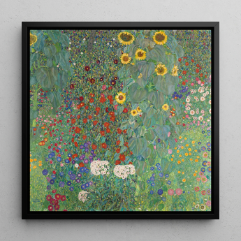 Farm Garden with Sunflowers - Gustav Klimt Art Print / Canvas, Gustav Klimt’s Farm, Klimt’s Farm Garden, Mesmerizing Botanical Wonderland