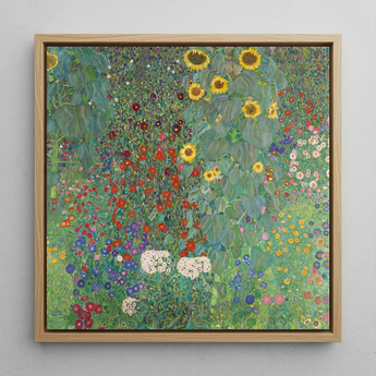 Farm Garden with Sunflowers - Gustav Klimt Art Print / Canvas, Gustav Klimt’s Farm, Klimt’s Farm Garden, Mesmerizing Botanical Wonderland