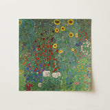 Farm Garden with Sunflowers - Gustav Klimt Art Print / Canvas, Gustav Klimt’s Farm, Klimt’s Farm Garden, Mesmerizing Botanical Wonderland