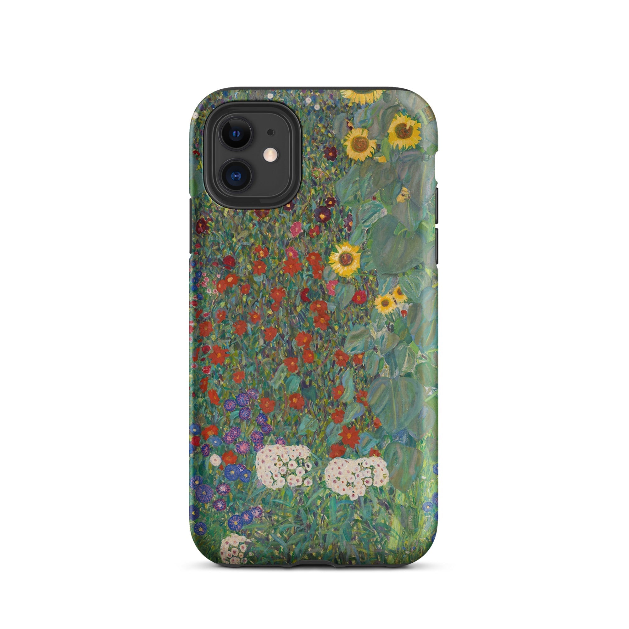 Farm Garden with Sunflowers - Gustav Klimt Iphone Case, 11 / Matte, Floral-patterned Phone Case