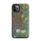 Farm Garden with Sunflowers - Gustav Klimt Iphone Case, 11 Pro Max / Matte, Floral-patterned Smartphone Case