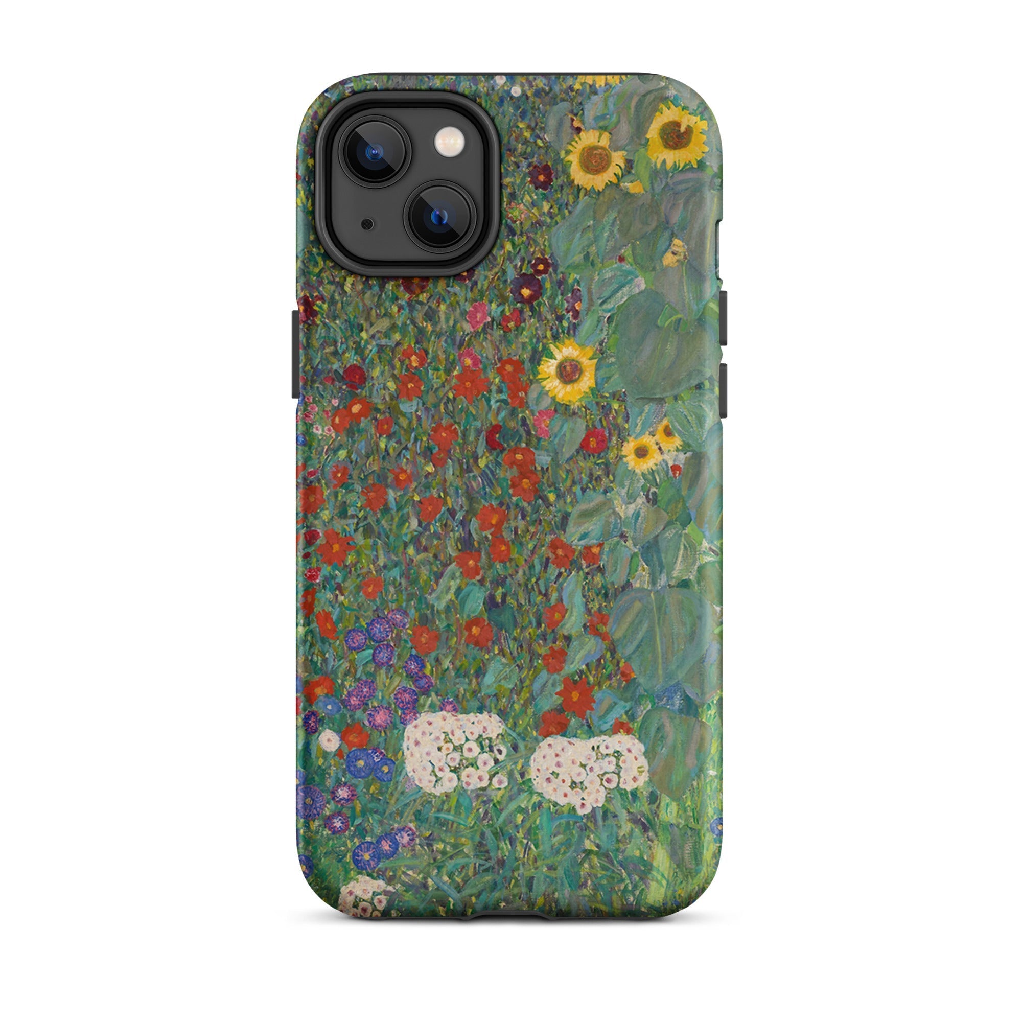 Farm Garden with Sunflowers - Gustav Klimt Iphone Case, 14 Plus / Matte, Floral-patterned Phone Case