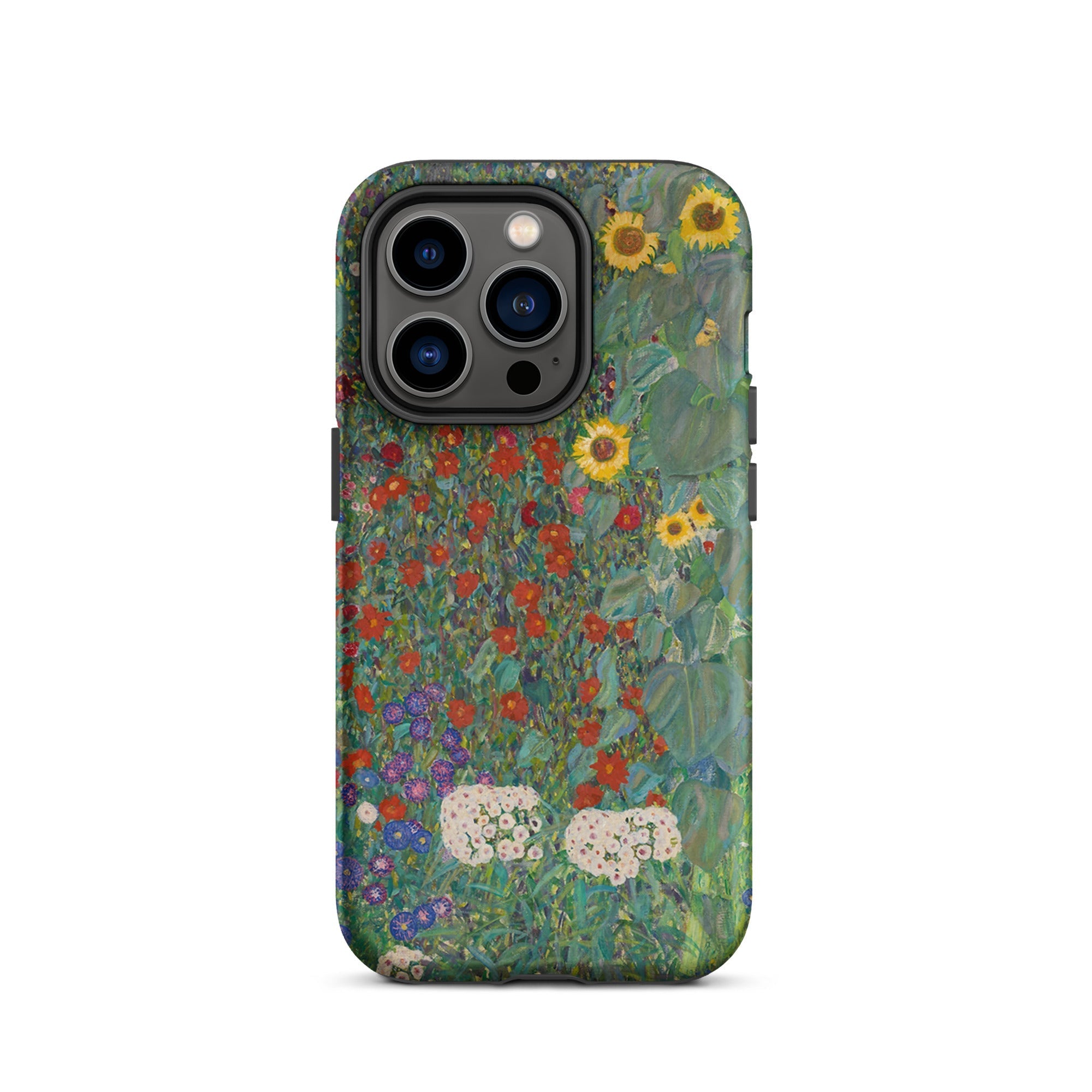 Farm Garden with Sunflowers - Gustav Klimt Iphone Case, 14 Pro / Matte, Floral-patterned Phone Case