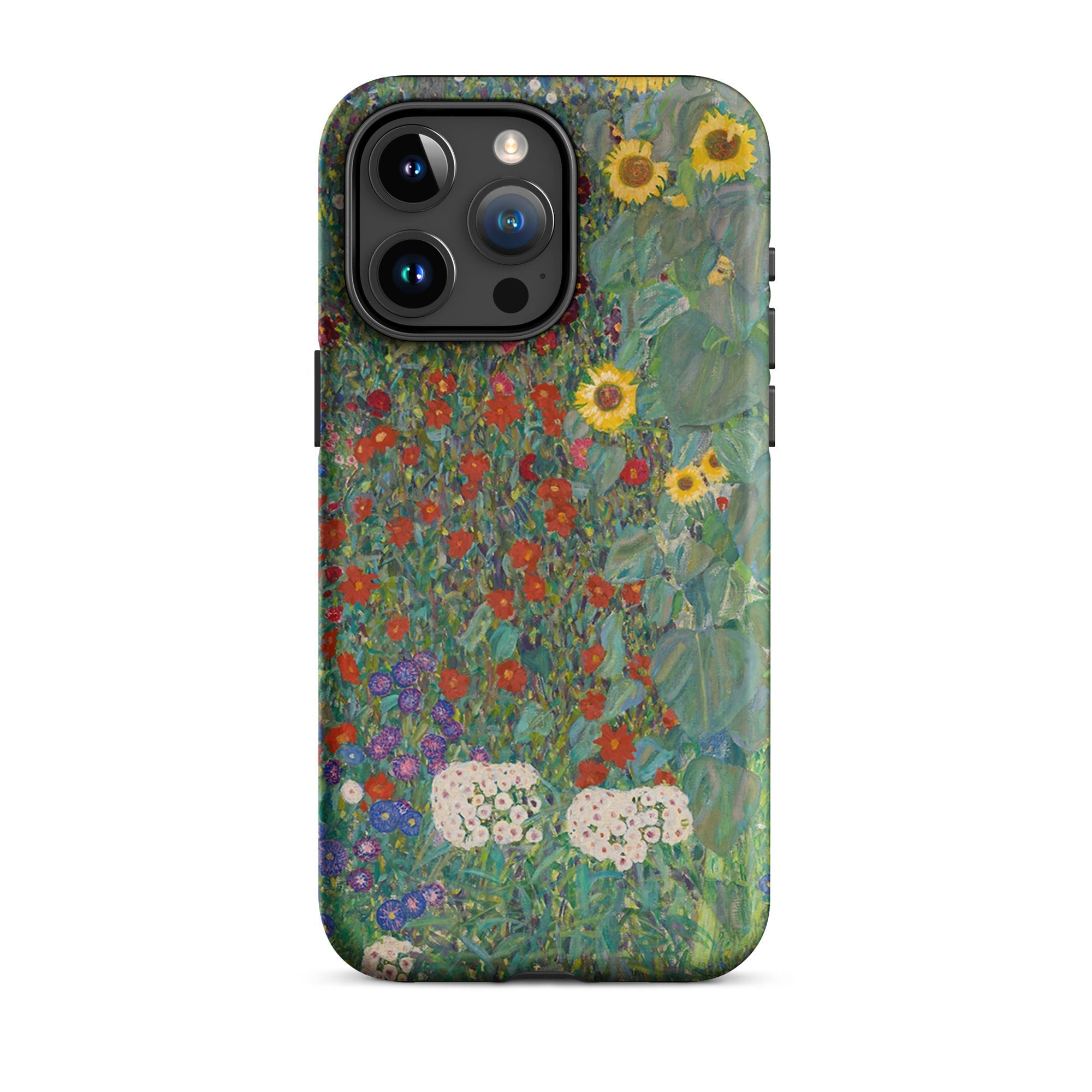 Farm Garden with Sunflowers - Gustav Klimt Iphone Case, 15 Pro Max / Matte, Floral-patterned Smartphone Case