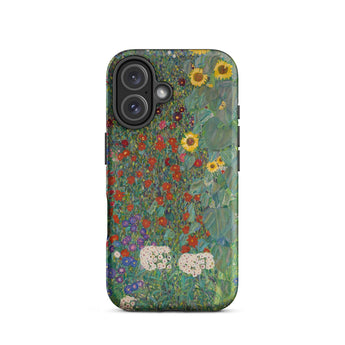 Bauerngarten mit Sonnenblumen - Gustav Klimt iPhone-Hülle, 16 / Matt, Handyhüllen, Toby Leon