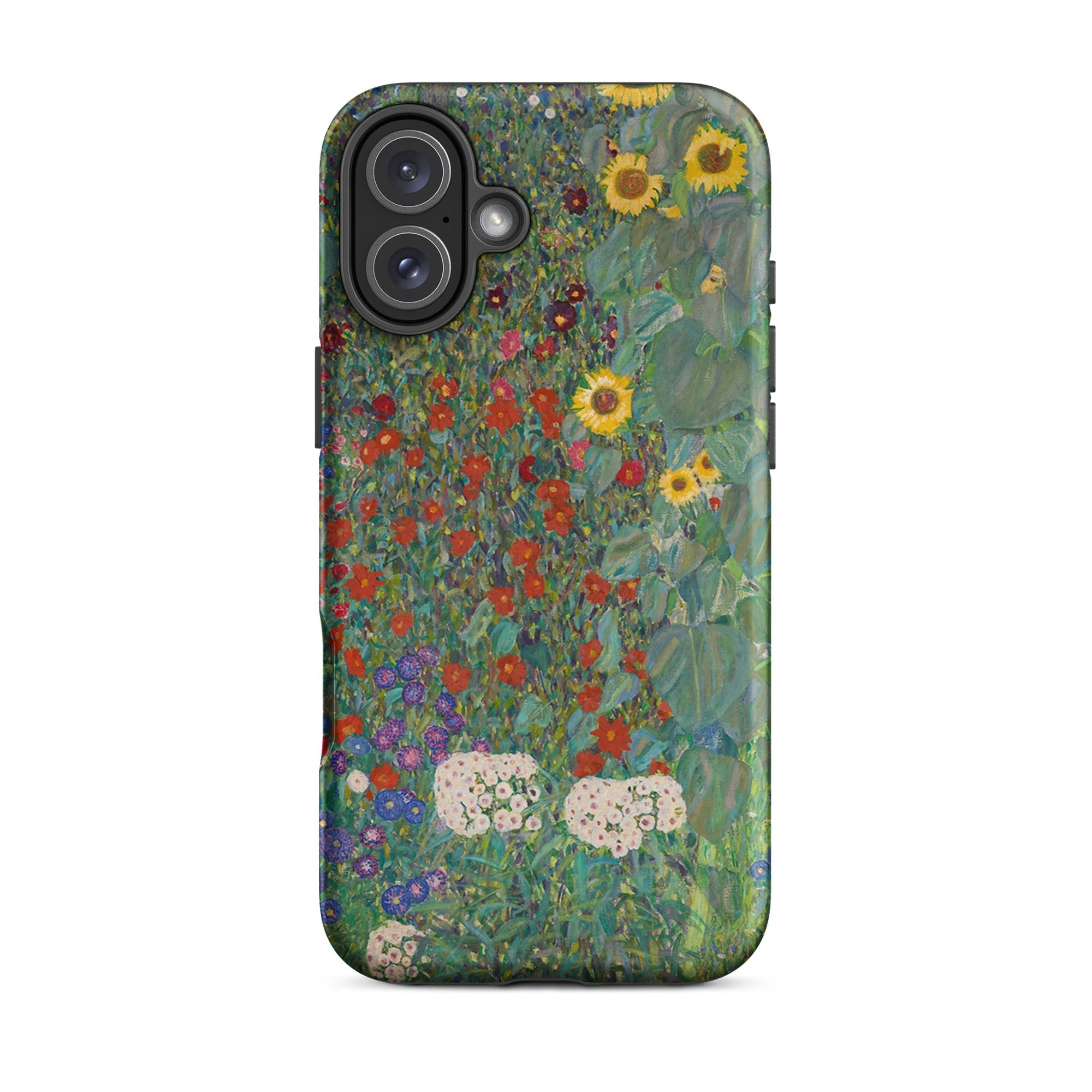 Farm Garden with Sunflowers - Gustav Klimt Iphone Case, 16 Plus / Matte, Floral Art Phone Case