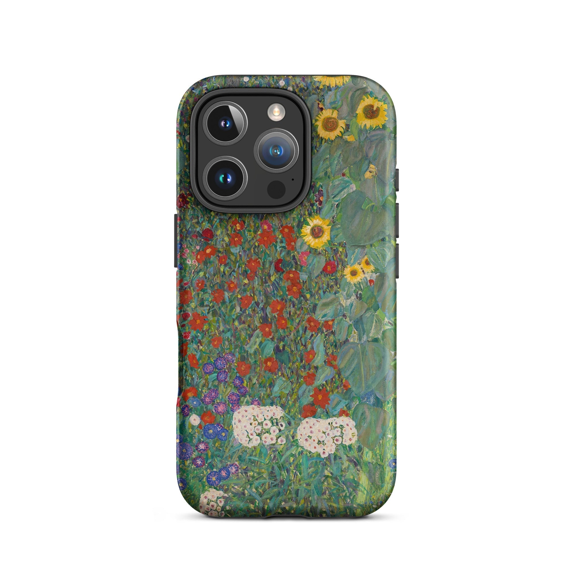 Farm Garden with Sunflowers - Gustav Klimt Iphone Case, 16 Pro / Matte, Floral-patterned Phone Case