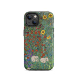 Farm Garden with Sunflowers - Gustav Klimt Phone Case Iphone 14 / Matte Floral-patterned Phone Case Gustav Klimt Farm, Farm Garden, Art