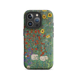 Farm Garden with Sunflowers - Gustav Klimt Phone Case Iphone 16 Pro / Matte Floral-patterned Phone Case Gustav Klimt Farm, Farm Garden, Art