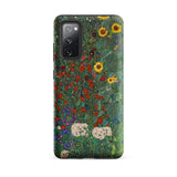 Farm Garden with Sunflowers - Gustav Klimt Phone Case Samsung Galaxy S20 Fe / Matte Vibrant Floral Phone Case Dense Impressionistic Garden