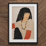 Fashion Postcard no 860 - Wiener Werkstätte Art Print / Canvas, 20x30’’ / 51x76cm / Black Frame / Matboard, Posters Prints & Visual