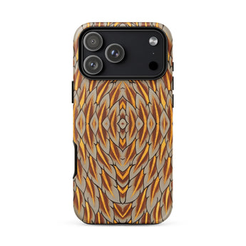 Featherweight Champion - Garuda Feathers Phone Case Iphone 17 Pro Max / Matte Iphone 12 Pro Max Case Geometric Snake Skin Featherweight