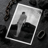 Feeling of Dependency - Sascha Schneider Art Print / Canvas Black-and-white Illustrated Art Print Nude Figure Chained Dark Sascha Schneider