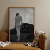 Feeling of Dependency - Sascha Schneider Art Print / Canvas Minimalist Wooden-framed Black-and-white Artwork Figure Chains Set Abstract,