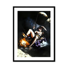 Feet to the Fire - Surreal Gay Pirate Fantasy Art Print, Framed Artistic Photograph Person Campfire Night