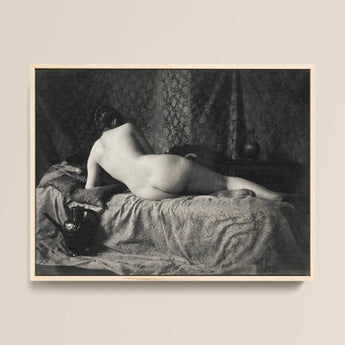 Female Nude from the Back Art Print / Canvas, 16x12’’ / 41x31cm / Natural Frame, Posters Prints & Visual Artwork, Toby Leon