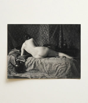 Black-and-white Photographic Print Nude Figure Ornate Bed Anonymous Parisian Camera, Operator, Young Model, Bistre Register, Wet-collodion