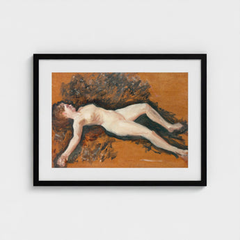 Female Nude - Francis Augustus Lathrop Art Print / Canvas, Panel Left Deliberately, Bare, Figure, Lathrop’s, Oil Sketch Surrenders, Prints