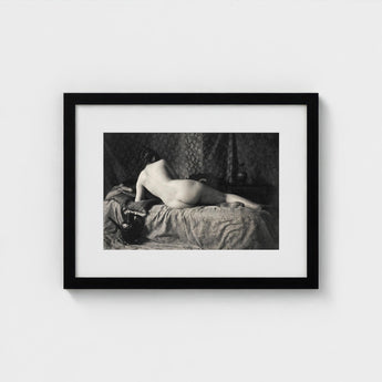 Female Nude from the Back Art Print / Canvas Anonymous Parisian Camera, Operator, Young Model, Bistre Register, Wet-collodion Plate Prints
