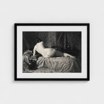 Female Nude from the Back Art Print / Canvas Anonymous Parisian Camera, Operator, Young Model, Bistre Register, Wet-collodion Plate Prints