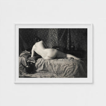 Female Nude from the Back Art Print / Canvas Anonymous Parisian Camera, Operator, Young Model, Bistre Register, Wet-collodion Plate Prints